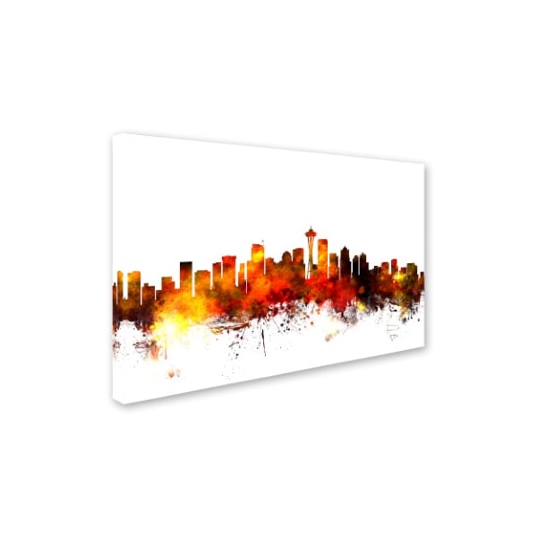 Michael Tompsett 'Seattle Washington Skyline III' Canvas Art,12x19